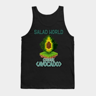 Salad World Choose Avocado Cool Avocado Gamer Level Tank Top